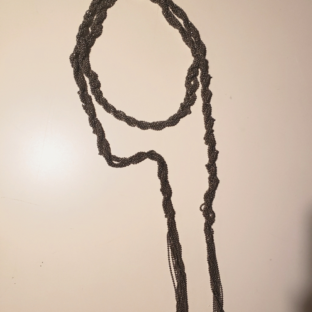 Silver, wrap/rope necklace